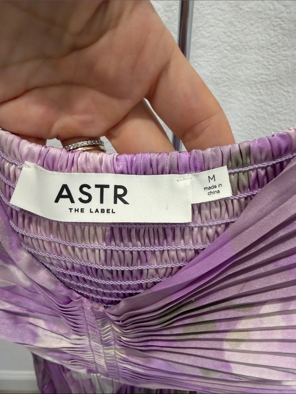 Astr Lilac Floral Spaghetti-Strap Midi Dress - Picture 2 of 3